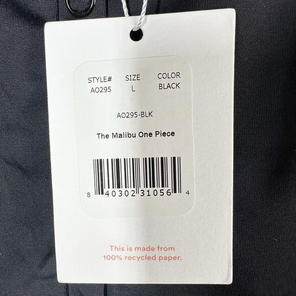 Andie Malibu Snap Front One Piece Swimsuit Black Size Large - Picture 4 of 9